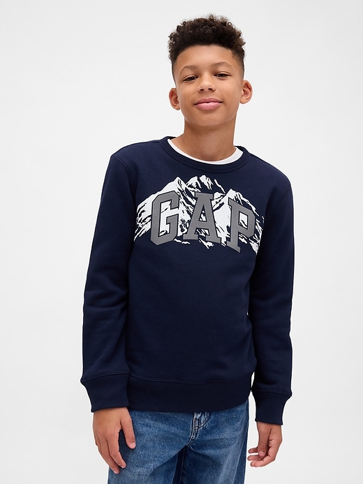 kinder-sweatshirt mit grafiklogo