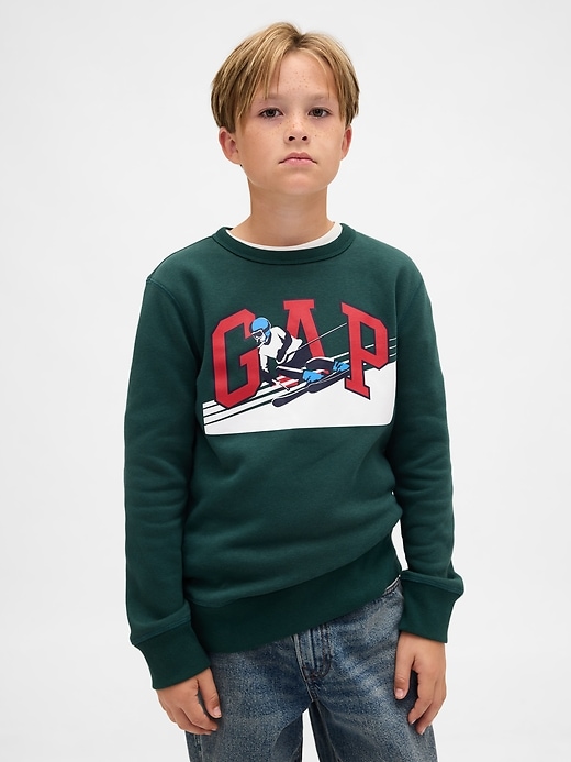 kinder-sweatshirt mit grafiklogo