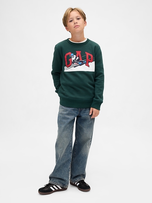 kinder-sweatshirt mit grafiklogo