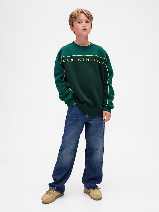 vintage soft kinder-sweatshirt mit farbblock-logo