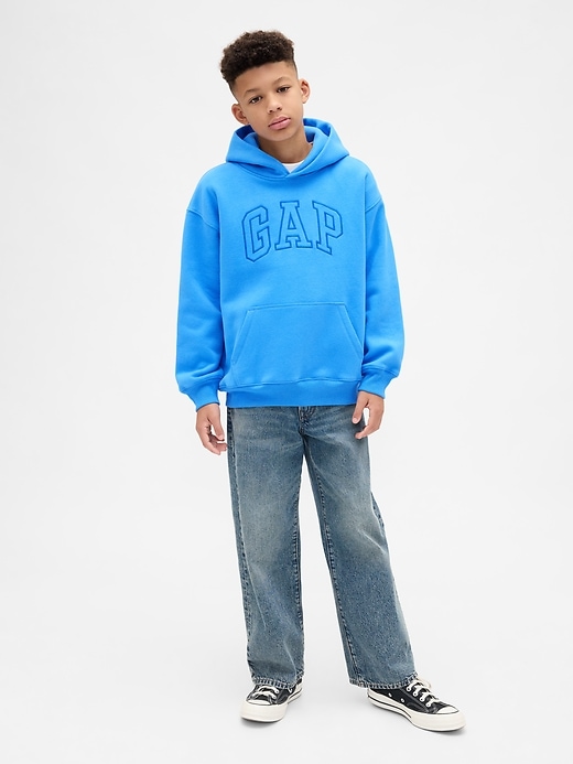 vintagesoft relaxed logo hoodie für kinder