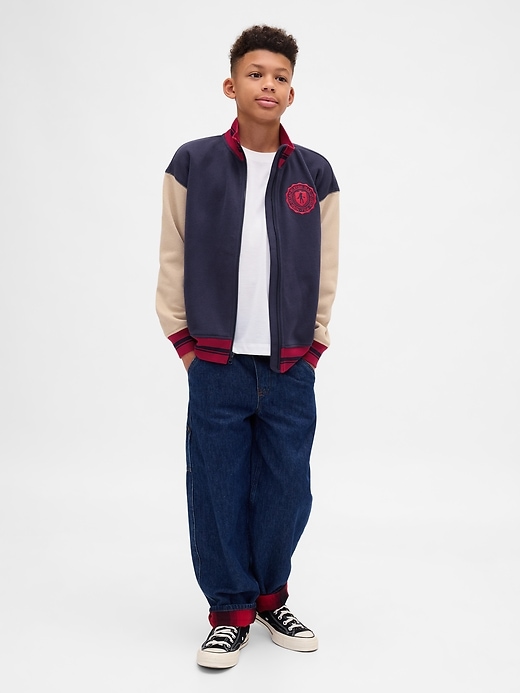 stranger things kinder vintagesoft varsity sweatshirt