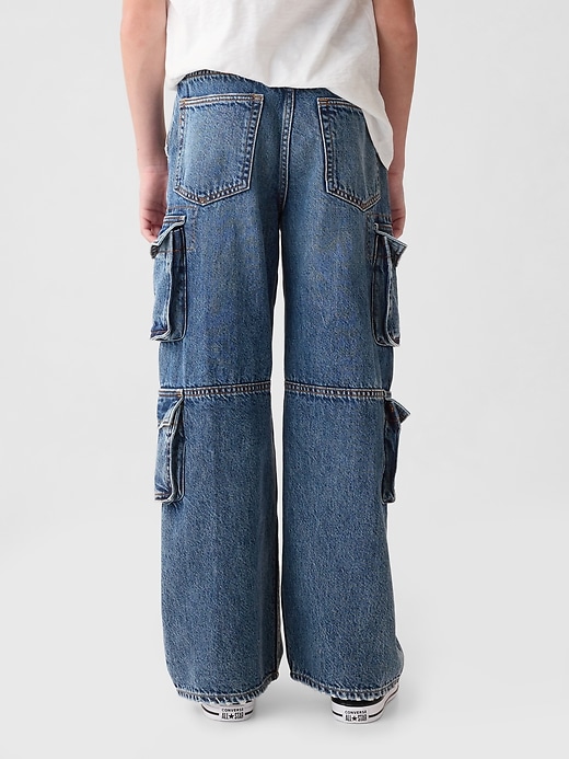 kinder double cargo baggy jeans