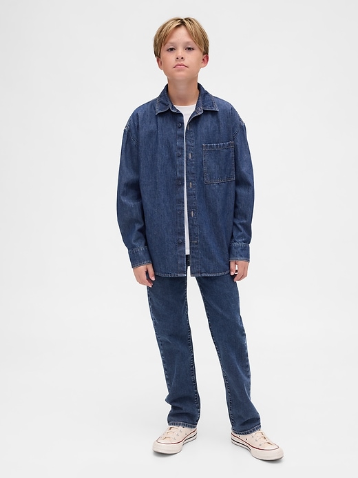 kinder-jeans mit geradem schnitt