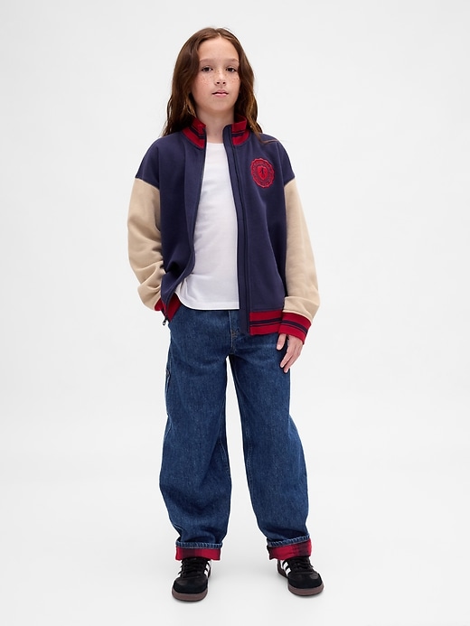 stranger things kinder flanellgefütterte carpenter baggy jeans