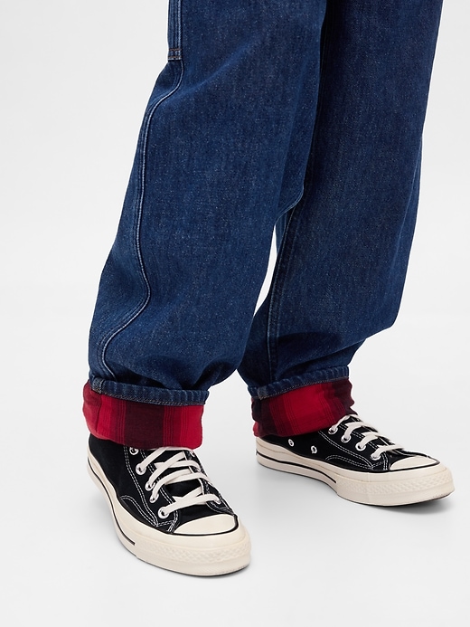stranger things kinder flanellgefütterte carpenter baggy jeans