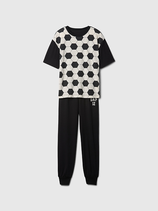 kinder-pyjama-jogging-set aus recycelten materialien