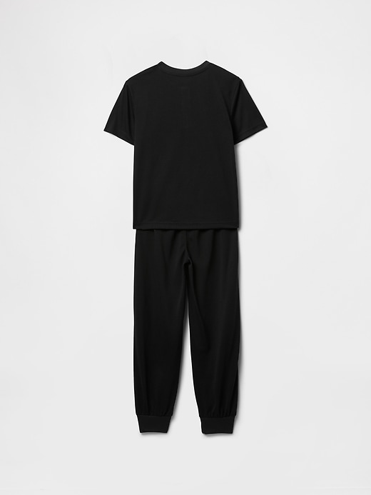 kinder-pyjama-jogging-set aus recycelten materialien