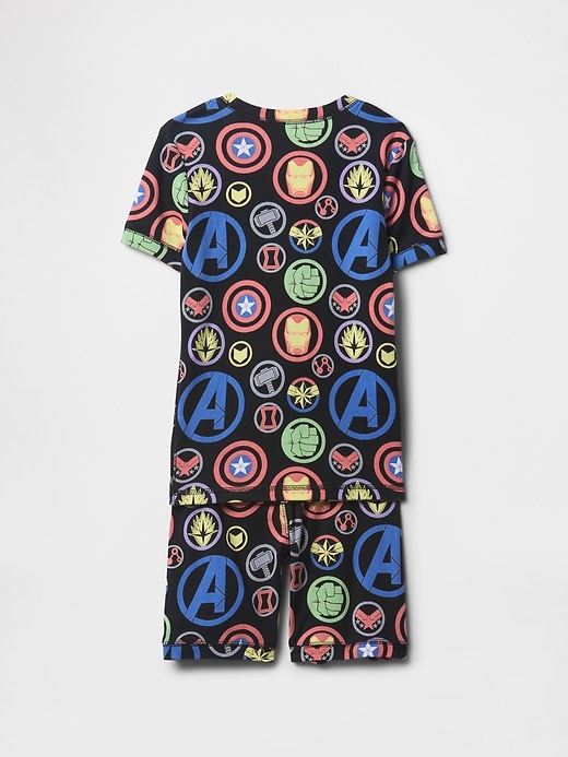 kinder-pyjama-set aus bio-baumwolle mit marvel-motiv
