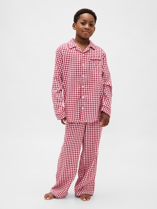 kinder-pyjama-set aus recyceltem flanell