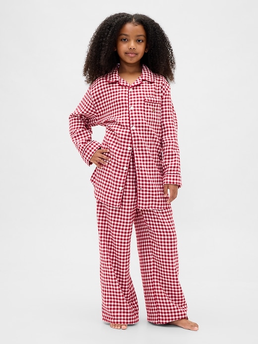 kinder-pyjama-set aus recyceltem flanell