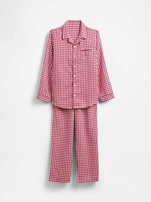 kinder-pyjama-set aus recyceltem flanell