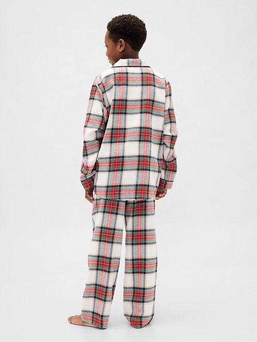 kinder-pyjama-set aus recyceltem flanell