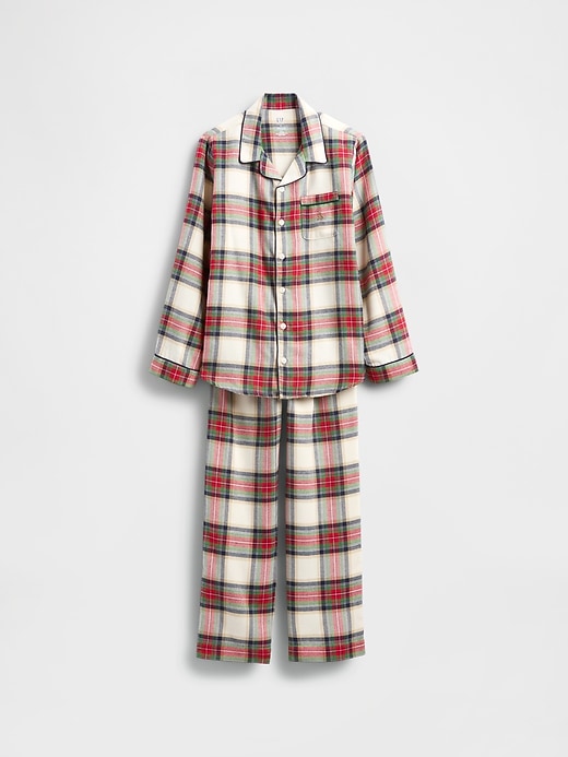 kinder-pyjama-set aus recyceltem flanell