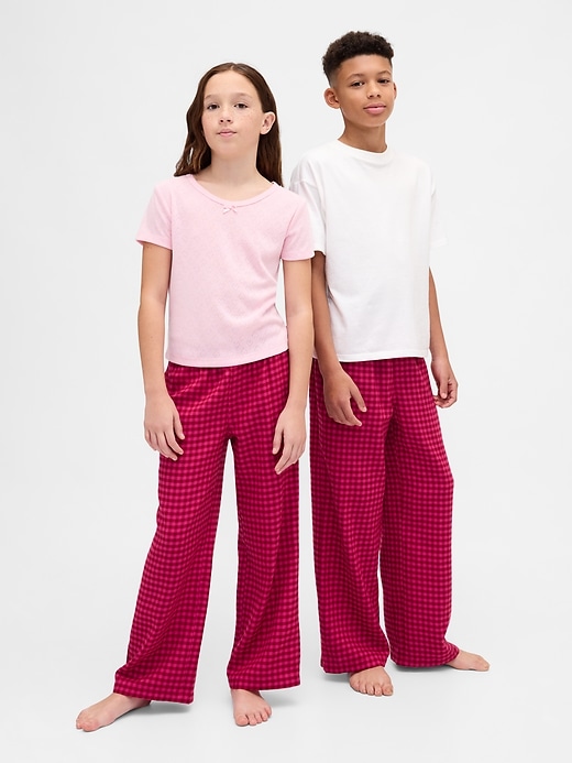 kinder-pyjamahosen aus recyceltem flanell