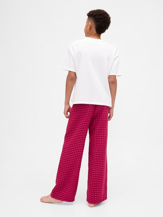 kinder-pyjamahosen aus recyceltem flanell