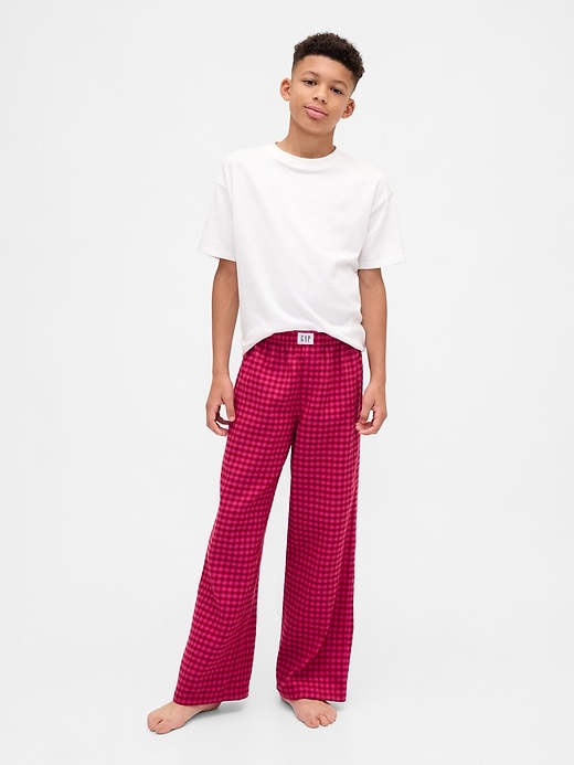 kinder-pyjamahosen aus recyceltem flanell