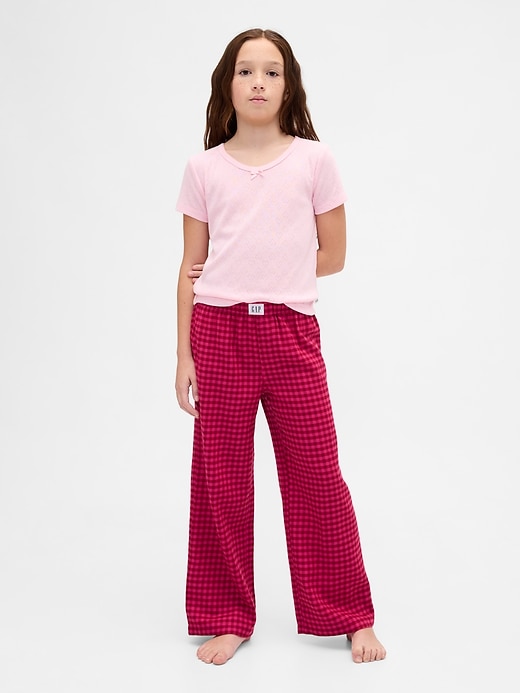 kinder-pyjamahosen aus recyceltem flanell