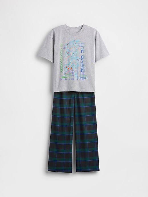 kinder-pyjama-set aus recycelten materialien