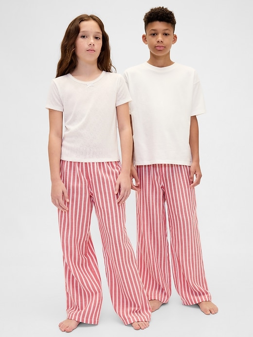 kinder-pyjamahosen aus recyceltem flanell