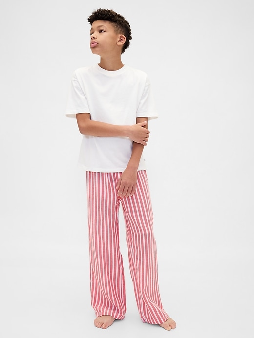 kinder-pyjamahosen aus recyceltem flanell