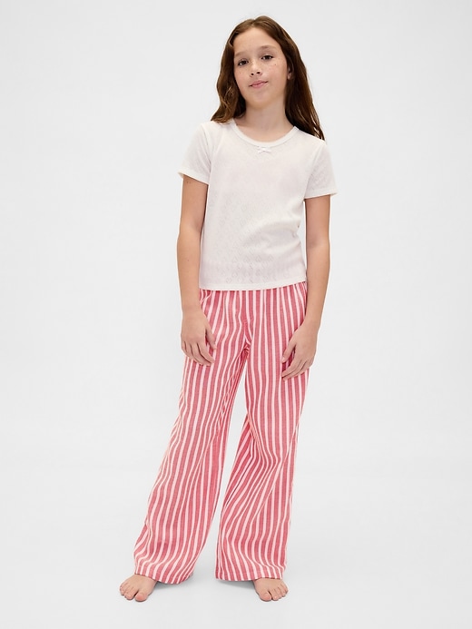 kinder-pyjamahosen aus recyceltem flanell