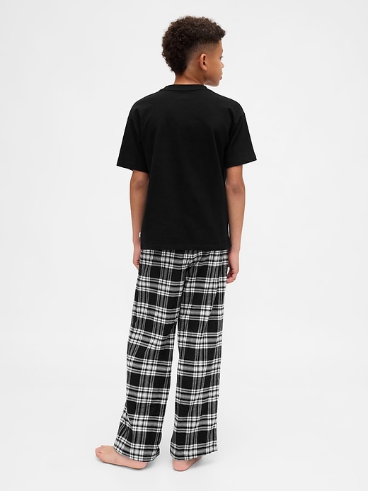 kinder-pyjamahosen aus recyceltem flanell