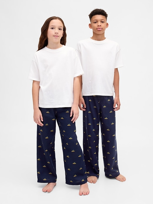 kinder-pyjamahosen aus recyceltem flanell