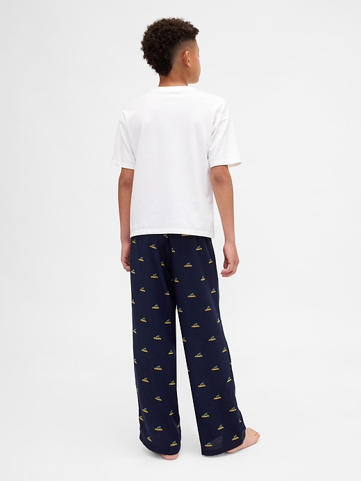 kinder-pyjamahosen aus recyceltem flanell