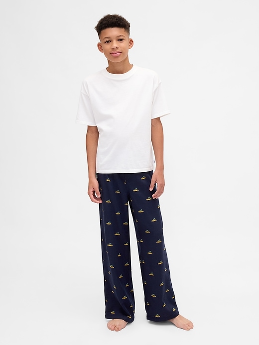 kinder-pyjamahosen aus recyceltem flanell