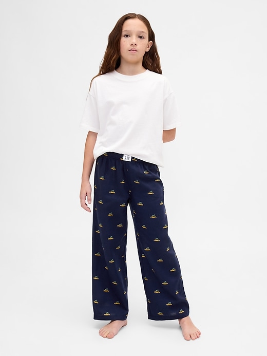 kinder-pyjamahosen aus recyceltem flanell