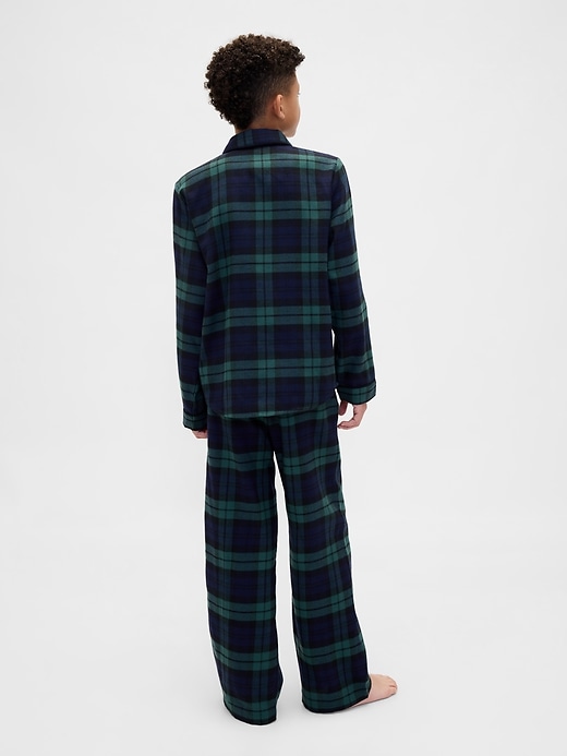 kinder-pyjama-set aus recyceltem flanell