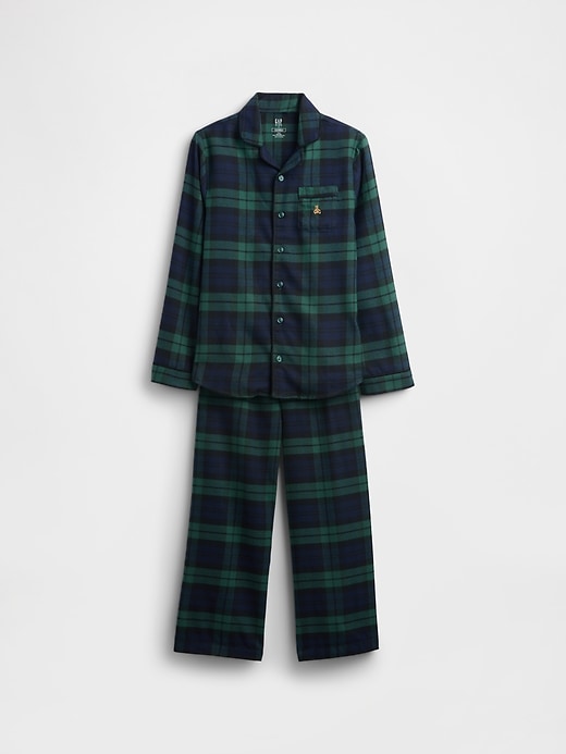 kinder-pyjama-set aus recyceltem flanell