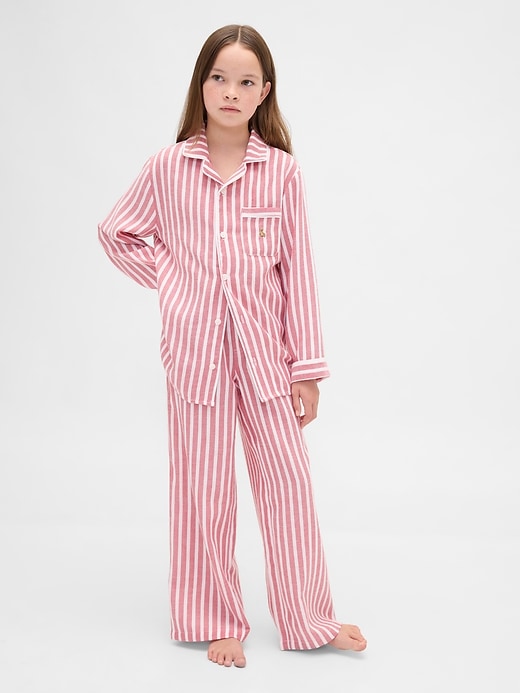 kinder-pyjama-set aus recyceltem flanell