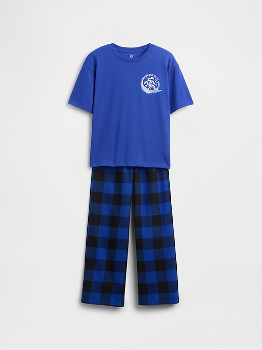 kinder-pyjama-set aus recycelten materialien