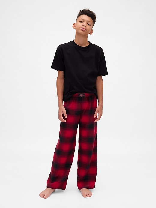 stranger things kinder-pyjamahose aus recyceltem flanell