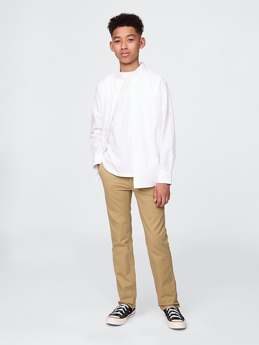 kinderuniform gerade geschnittene stretch-khakis