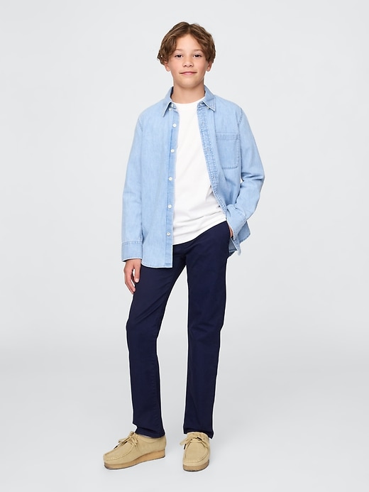kinderuniform gerade geschnittene stretch-khakis