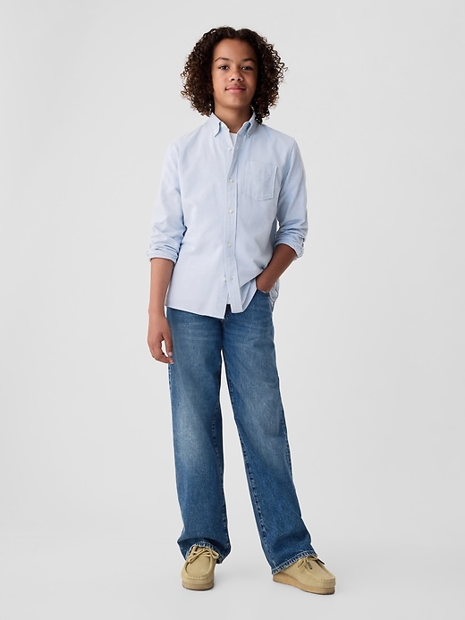 kinderuniform oxford-hemd