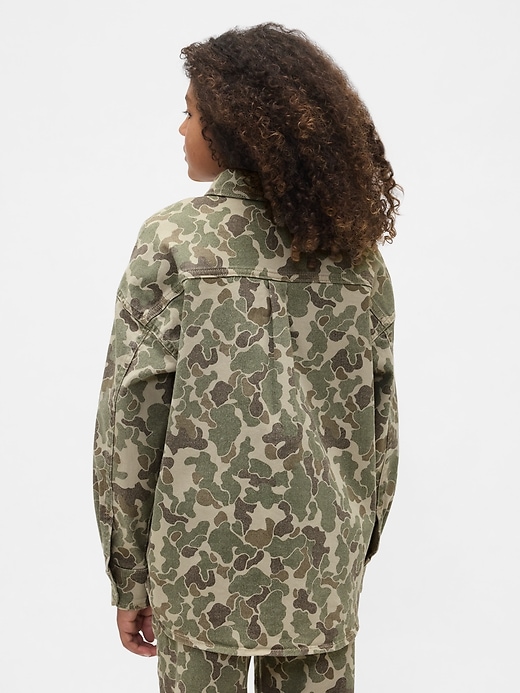 lässiges kinder-camo-jeanshemd