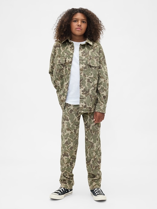 lässiges kinder-camo-jeanshemd