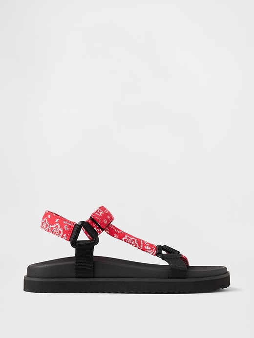 kinder-sandalen aus canvas mit riemen