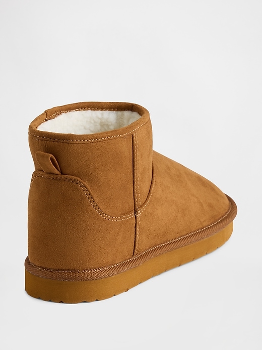 vegane kinderstiefel aus wildleder mit sherpa-futter