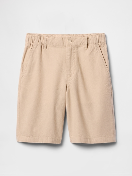 8-zoll-leinen-baumwoll-shorts für kinder