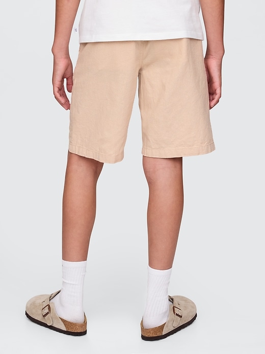 8-zoll-leinen-baumwoll-shorts für kinder