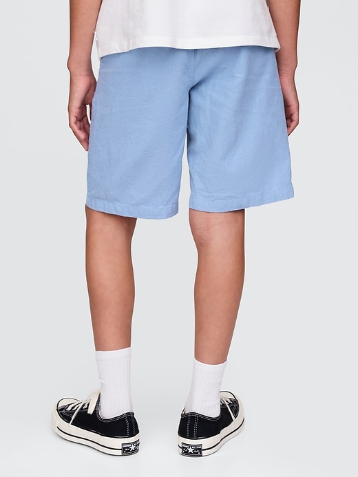 8-zoll-leinen-baumwoll-shorts für kinder