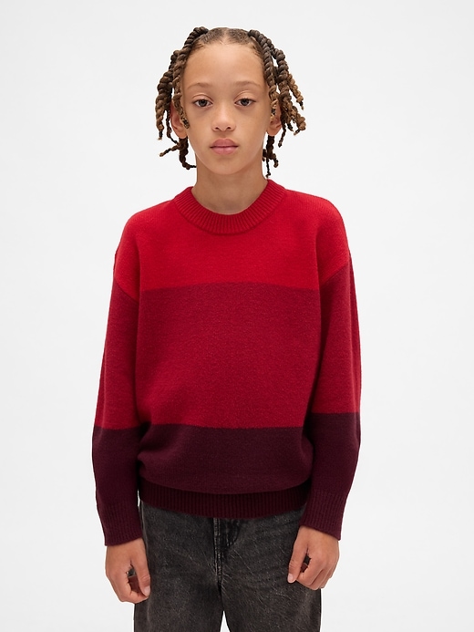 kinder-cashsoft-pullover mit lockerem rundhalsausschnitt