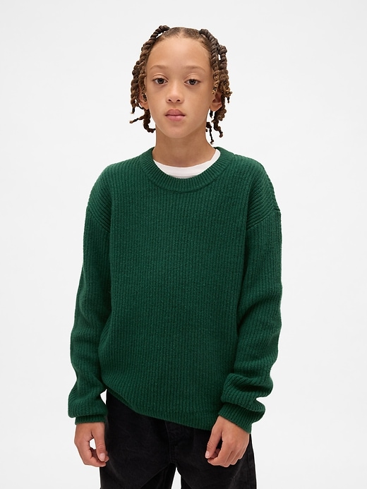 kinder-cashsoft-pullover mit lockerem rundhalsausschnitt