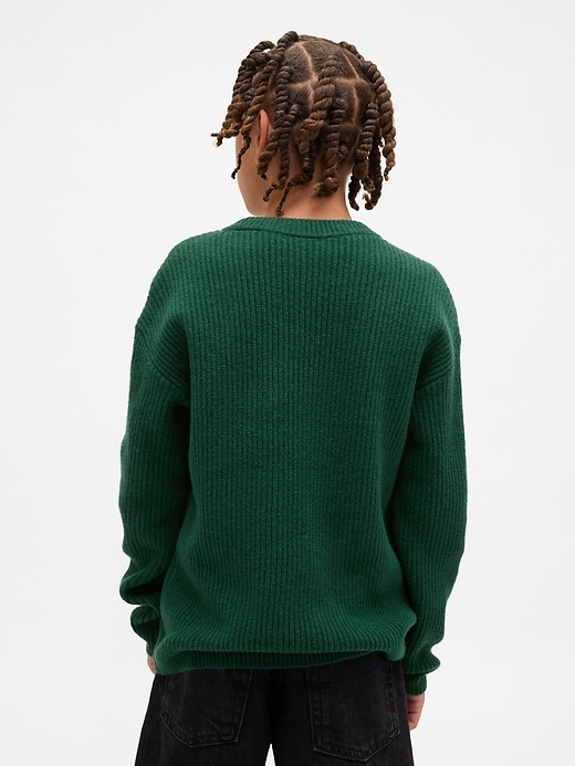 kinder-cashsoft-pullover mit lockerem rundhalsausschnitt