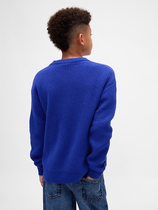 kinder-cashsoft-pullover mit lockerem rundhalsausschnitt